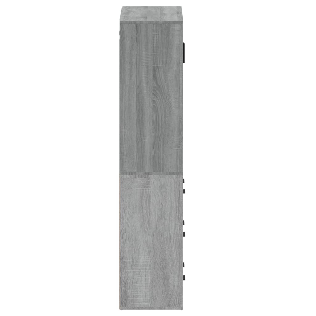 Highboard | Grey sonoma | Engineered wood | Large | Highboard