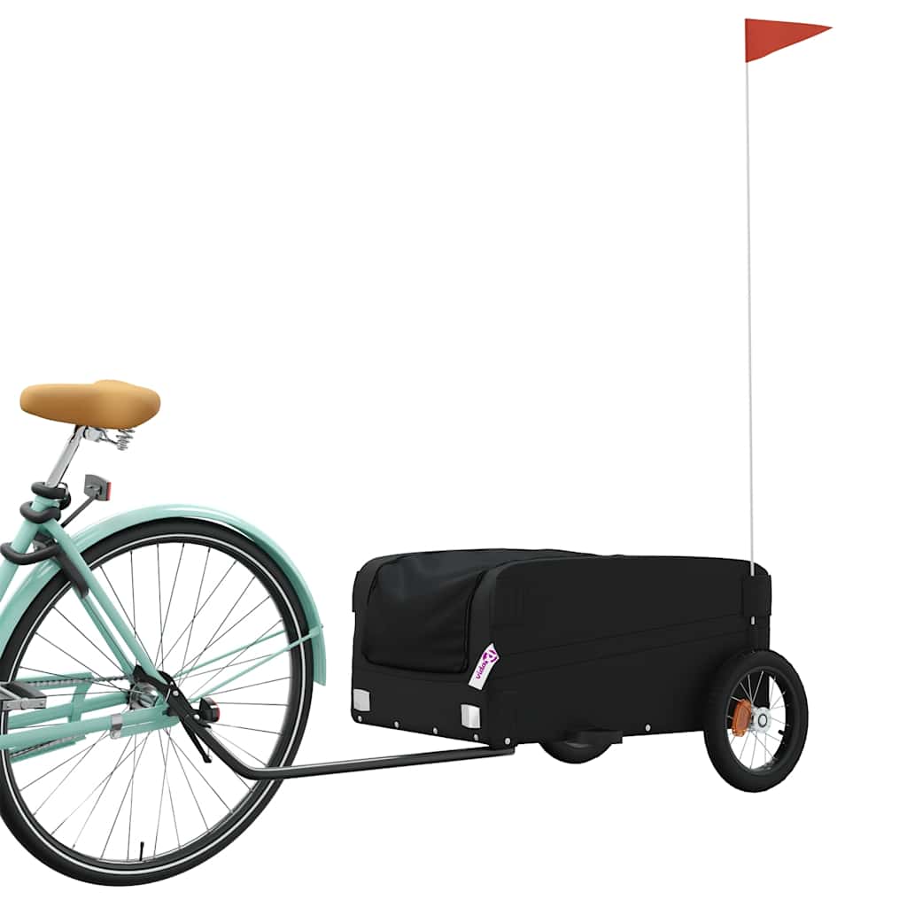 Bike Trailer Black 30 kg Iron