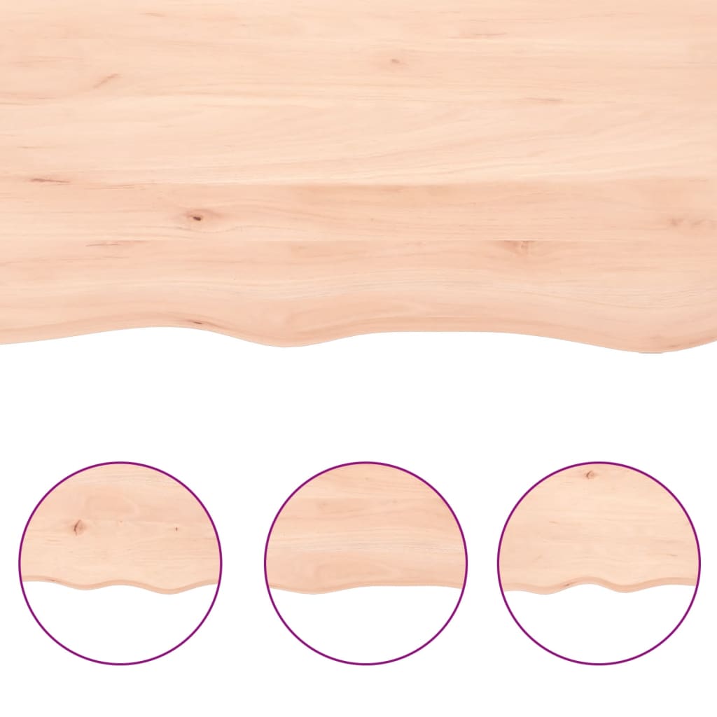Bathroom Countertop 60x40x(2-4) cm Untreated Solid Wood