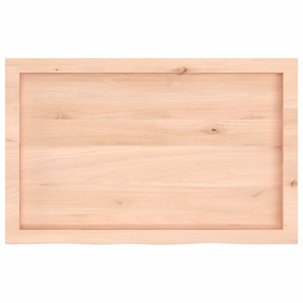Bathroom Countertop 80x50x(2-6) cm Untreated Solid Wood