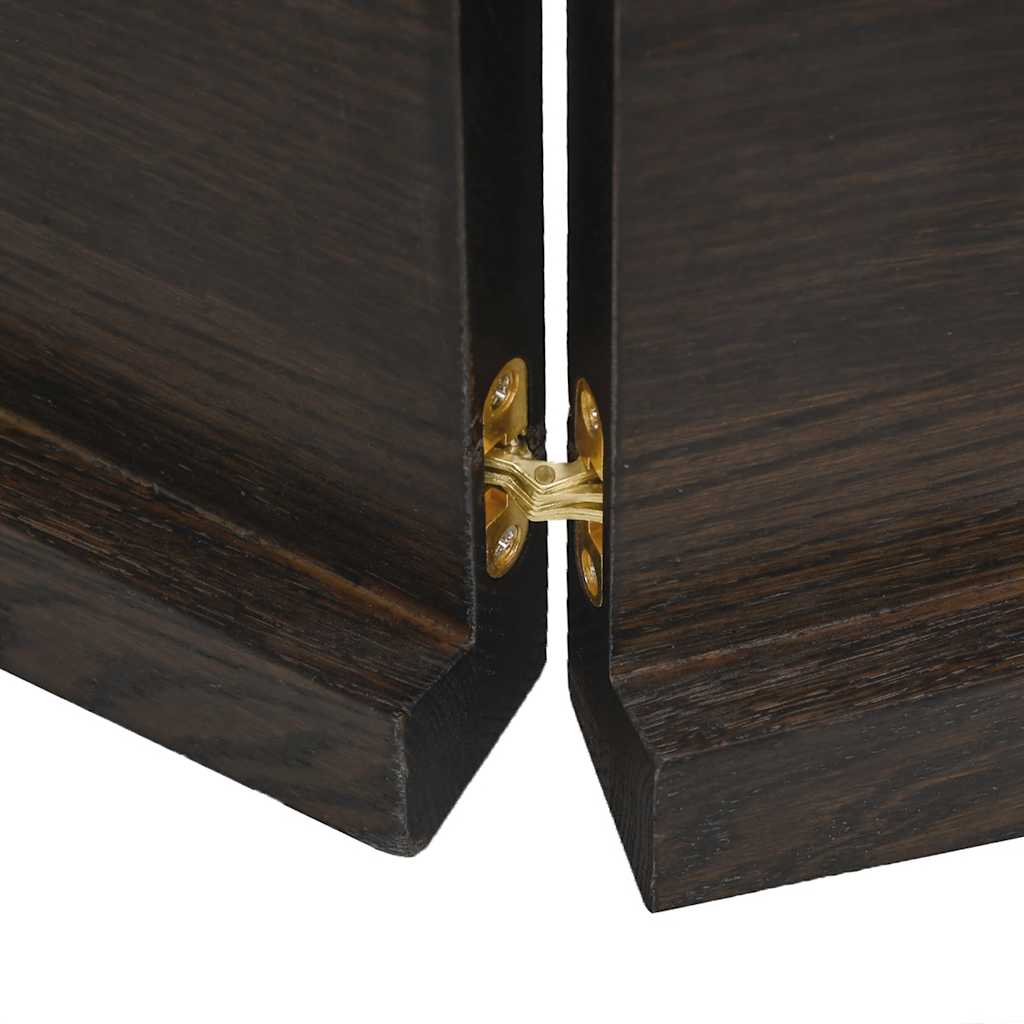 Bathroom Countertop Dark Brown 140x60x(2-4) cm Treated Solid Wood