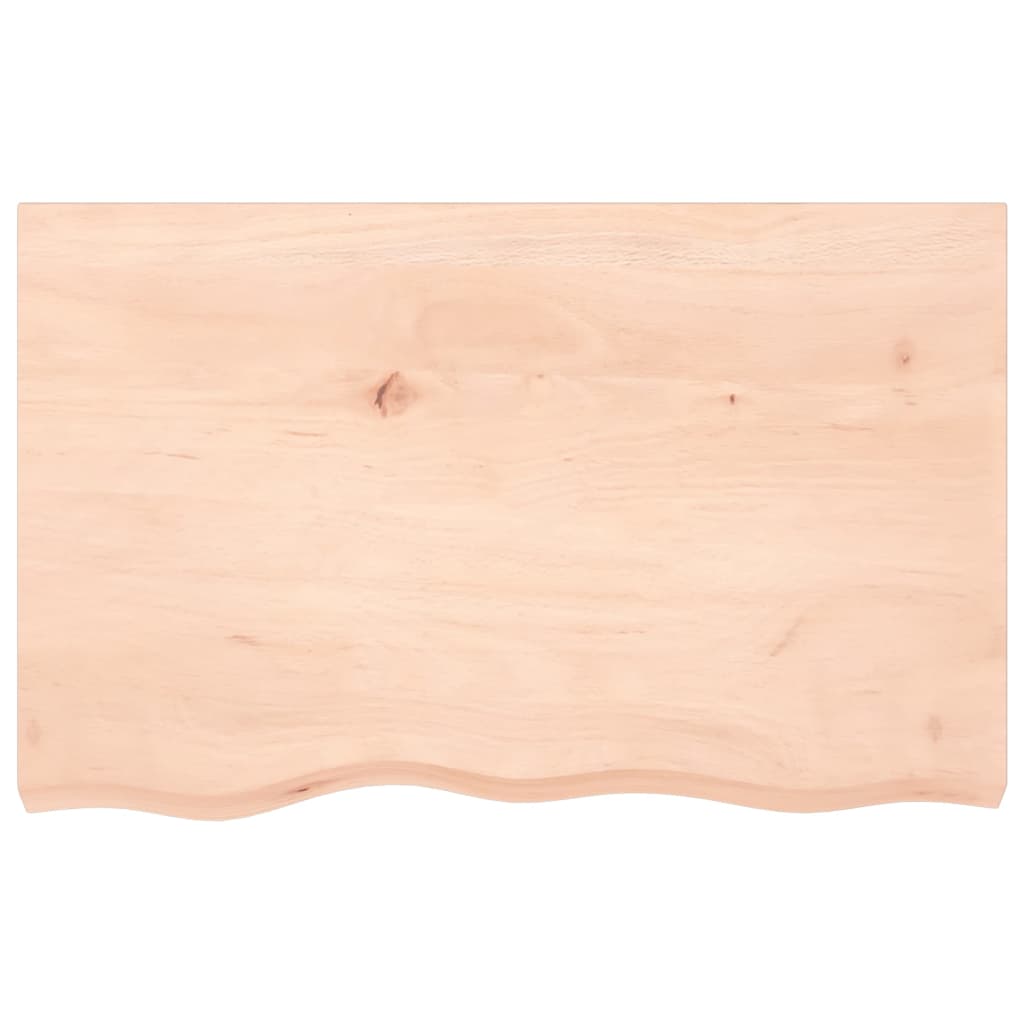 Table Top 80x50x(2-6) cm Untreated Solid Wood Oak
