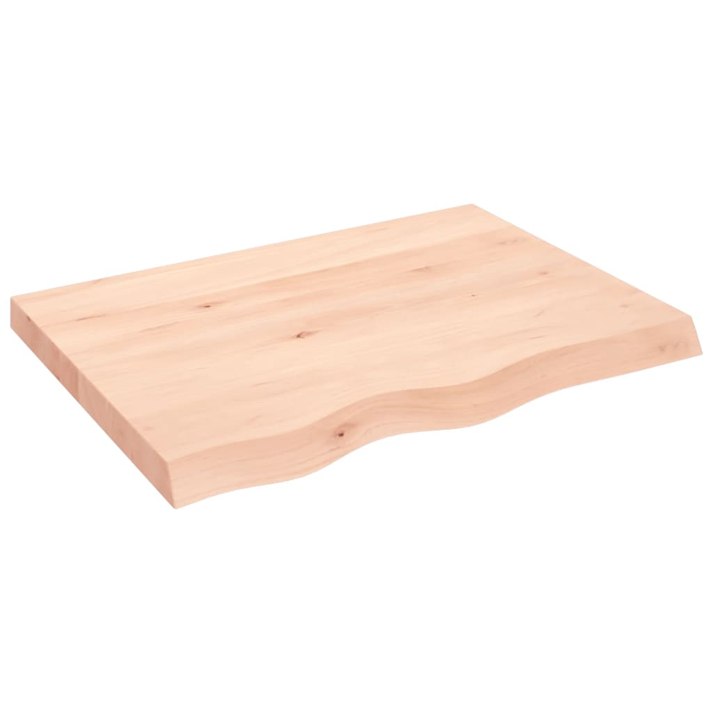 Table Top 80x60x(2-6) cm Untreated Solid Wood Oak