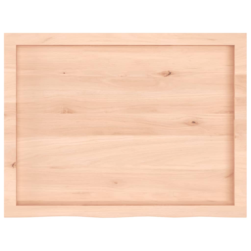 Table Top 80x60x(2-6) cm Untreated Solid Wood Oak