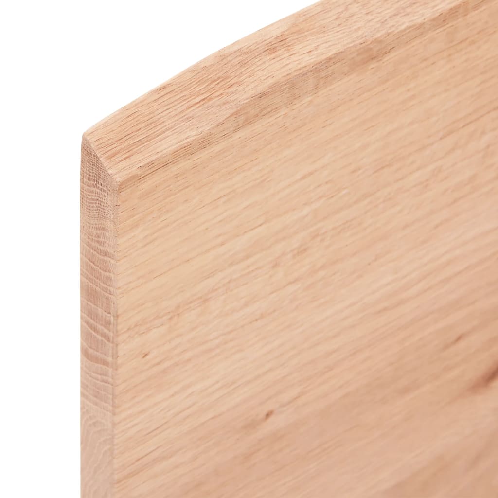 Table Top Light Brown 60x50x2 cm Treated Solid Wood Oak