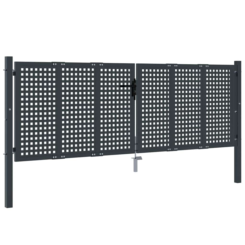Garden Gate Anthracite 300x100 cm Steel