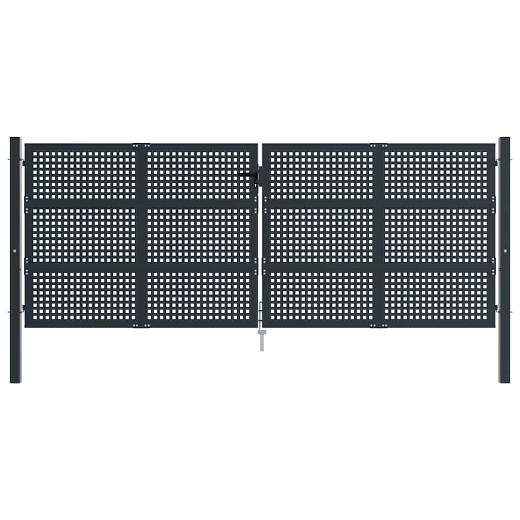 Garden Gate Anthracite 400x125 cm Steel
