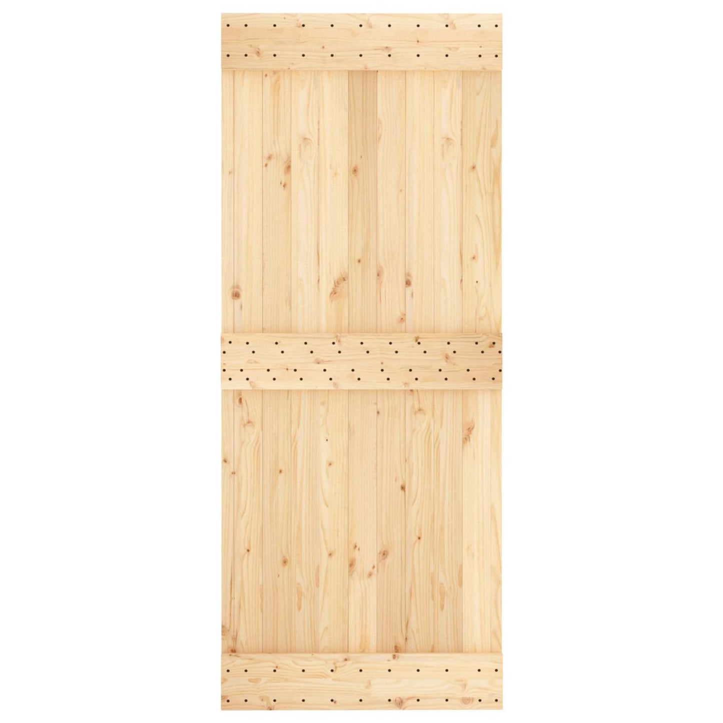 Door NARVIK 85 x 210 cm Solid Pine Wood (Untreated) Natural