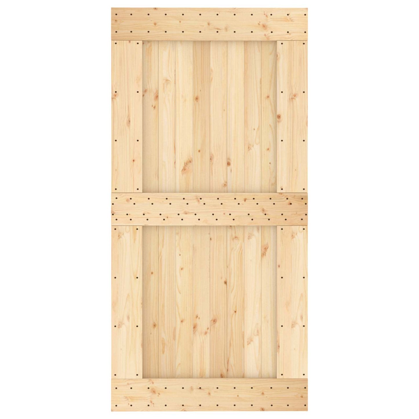 Door NARVIK 100 x 210 cm Solid Pine Wood (Untreated) Natural