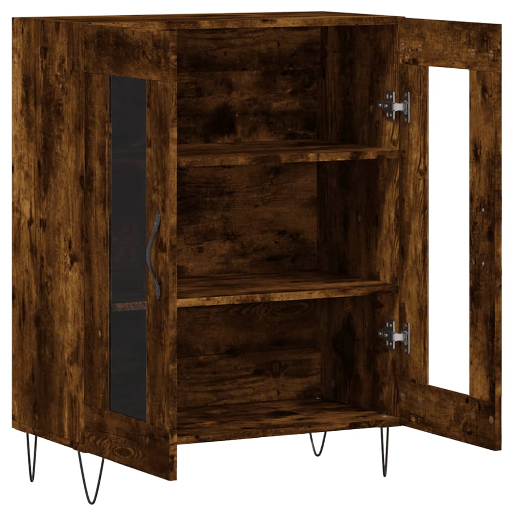 Sideboard Smoked Oak 69.5x34x90 cm Engineered Wood