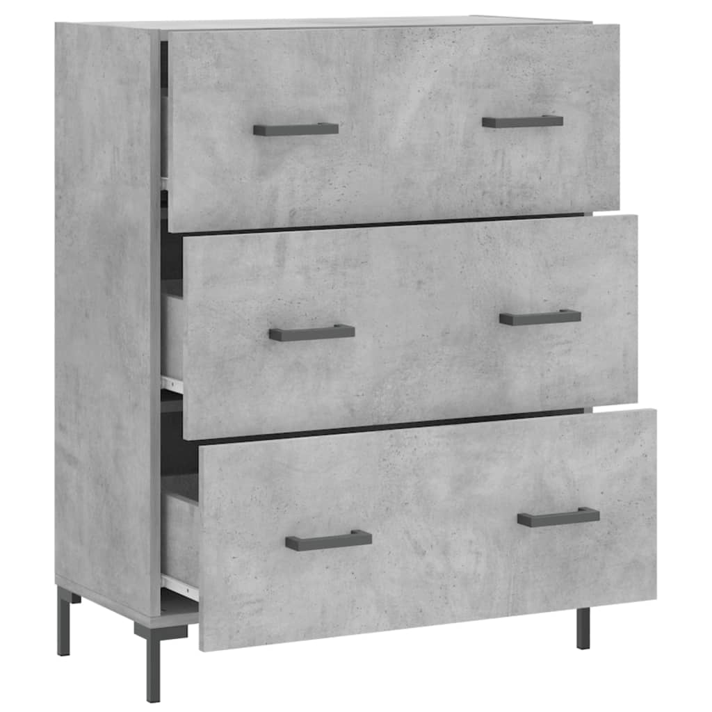 Sideboard Concrete Grey 69.5x34x90 cm Engineered Wood