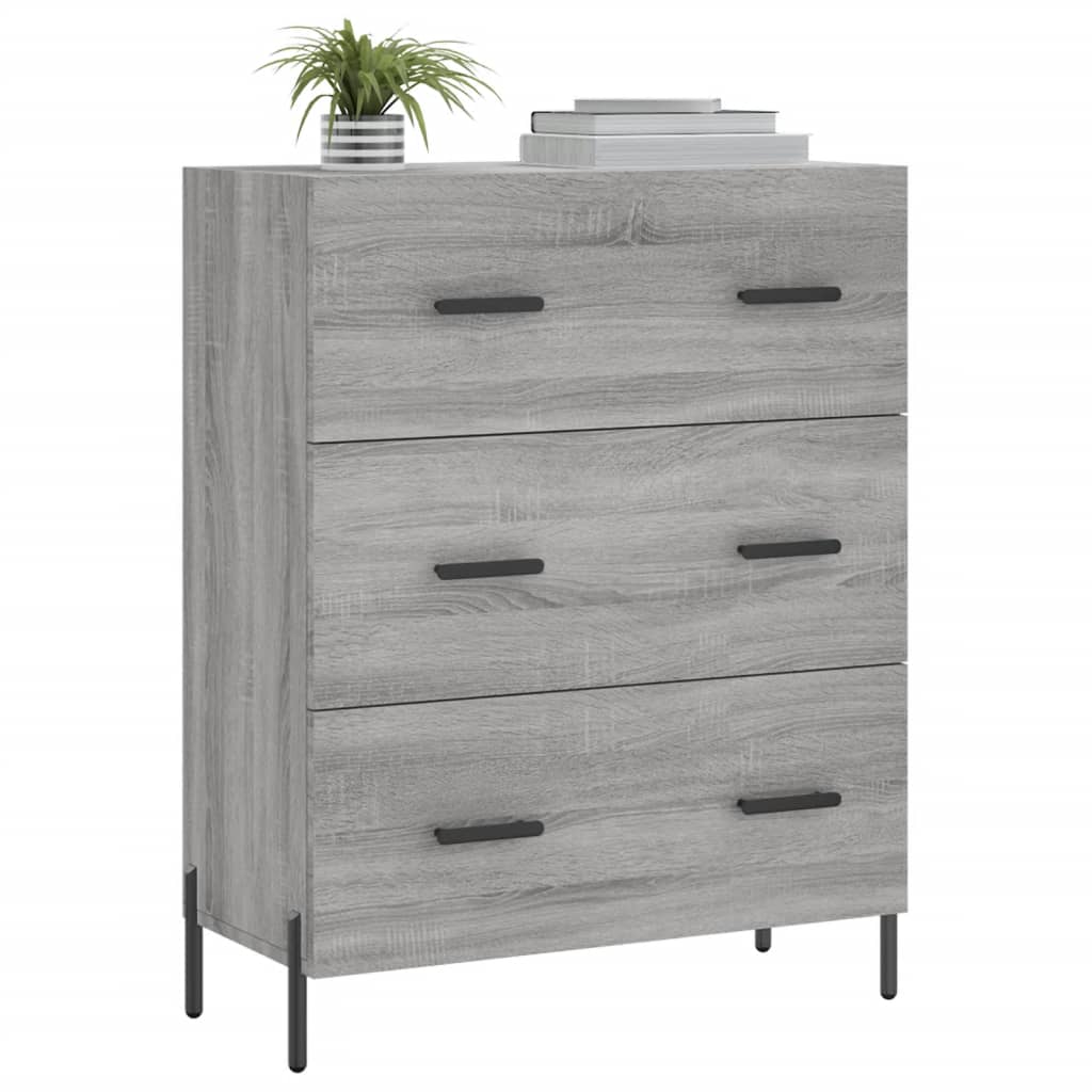 Sideboard Grey Sonoma 69.5x34x90 cm Engineered Wood