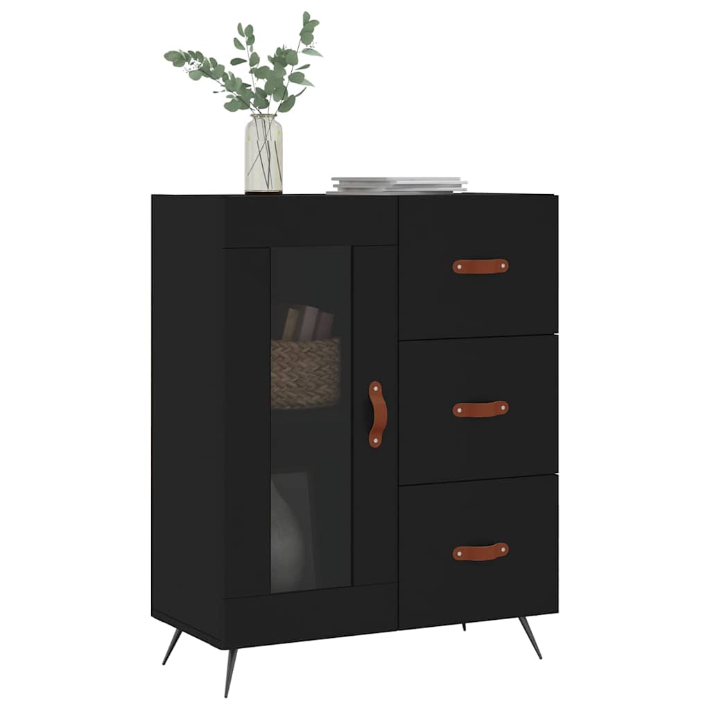 Sideboard Black 69.5x34x90 cm Engineered Wood