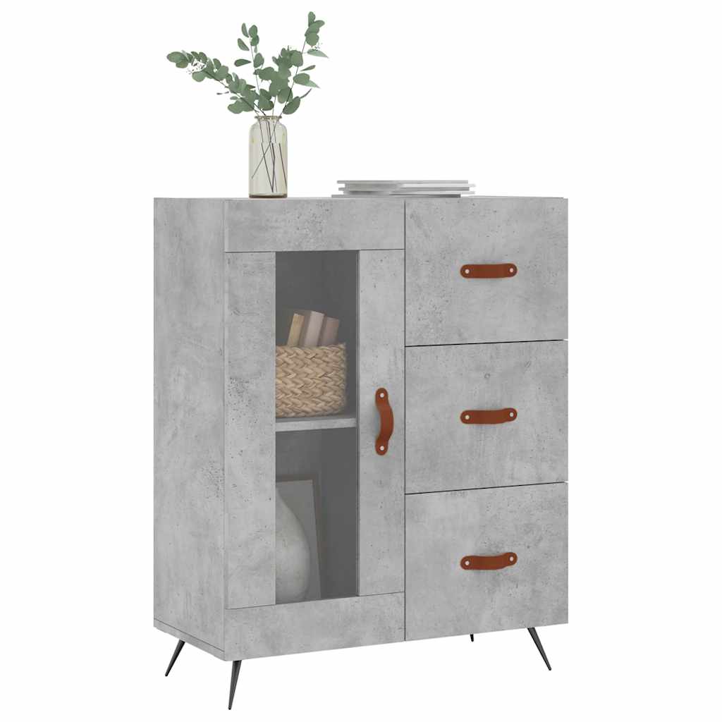 Sideboard Concrete Grey 69.5x34x90 cm Engineered Wood