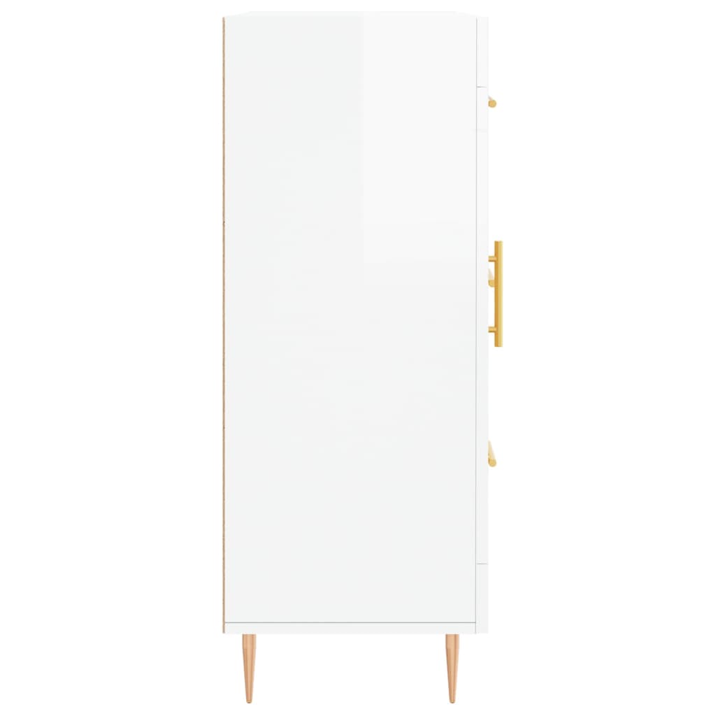 Sideboard High Gloss White 69.5x34x90 cm Engineered Wood