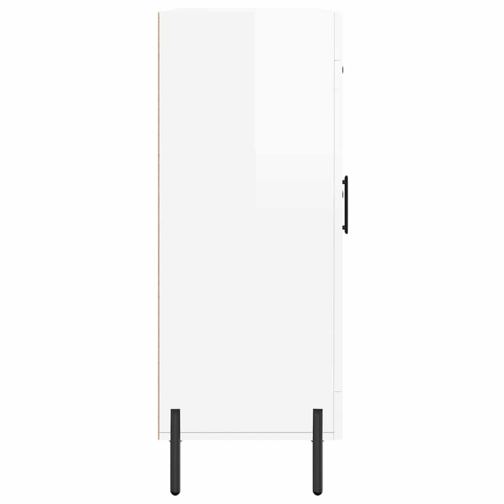 Sideboard High Gloss White 69.5x34x90 cm Engineered Wood