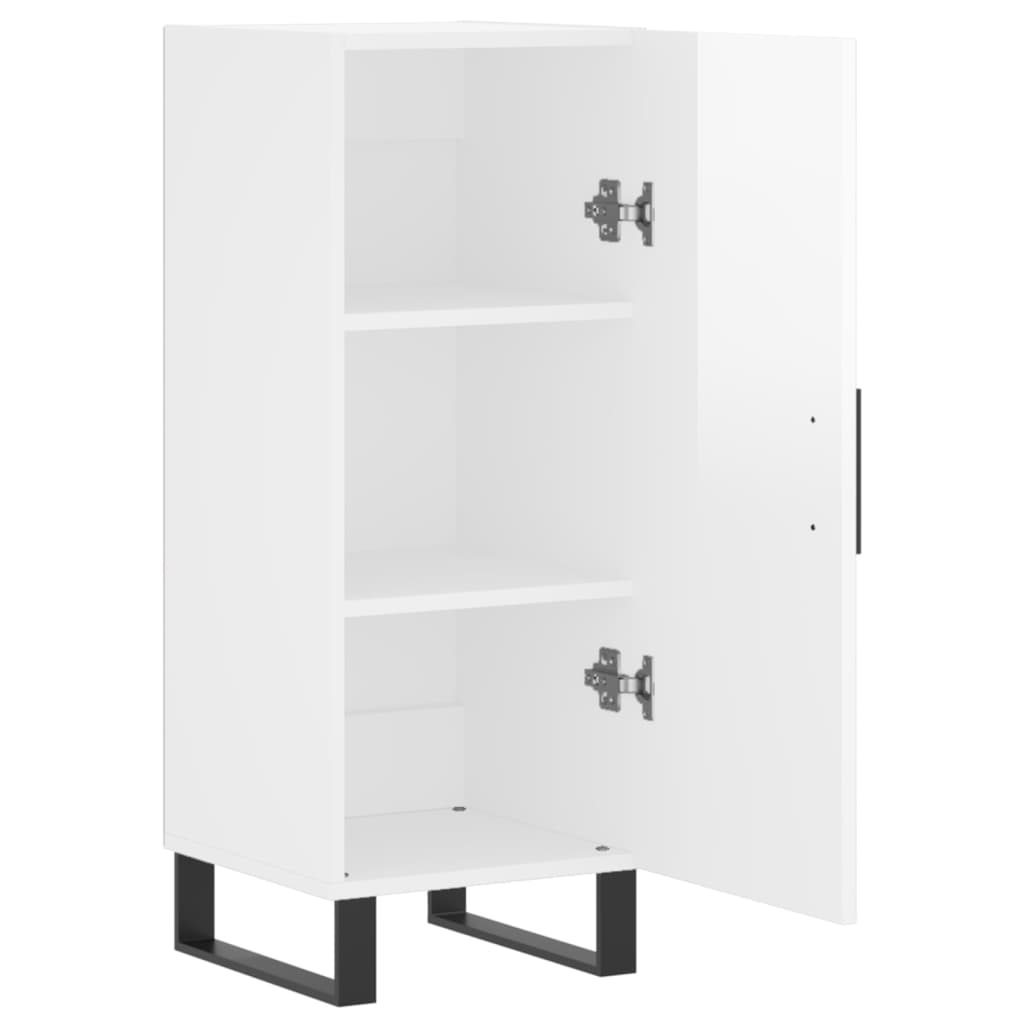 Sideboard High Gloss White 34.5x34x90 cm Engineered Wood