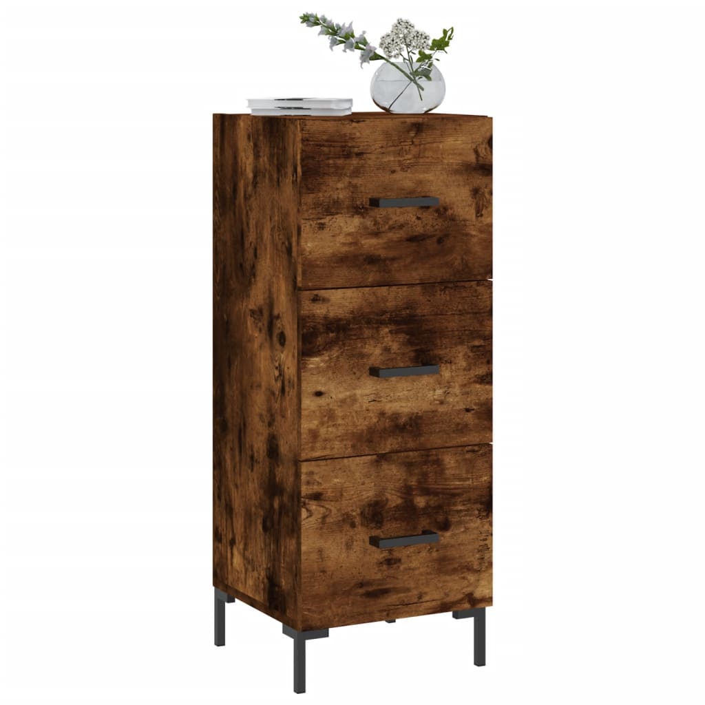 Sideboard Smoked Oak 34.5x34x90 cm Engineered Wood