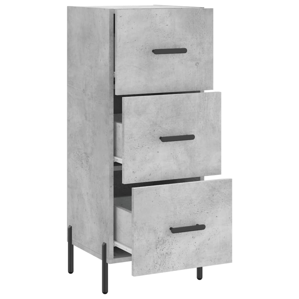Sideboard Concrete Grey 34.5x34x90 cm Engineered Wood