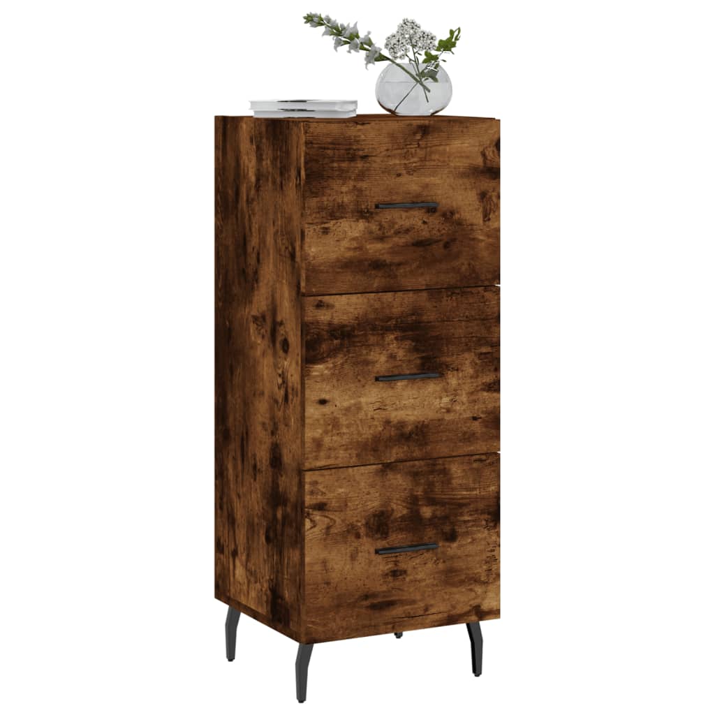 Sideboard Smoked Oak 34.5x34x90 cm Engineered Wood