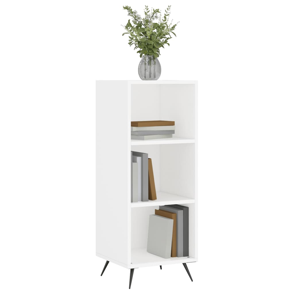 Shelf Cabinet White 34.5x32.5x90 cm Engineered Wood