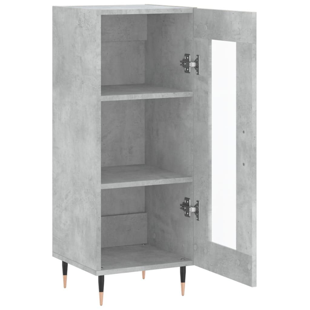 Sideboard Concrete Grey 34.5x34x90 cm Engineered Wood