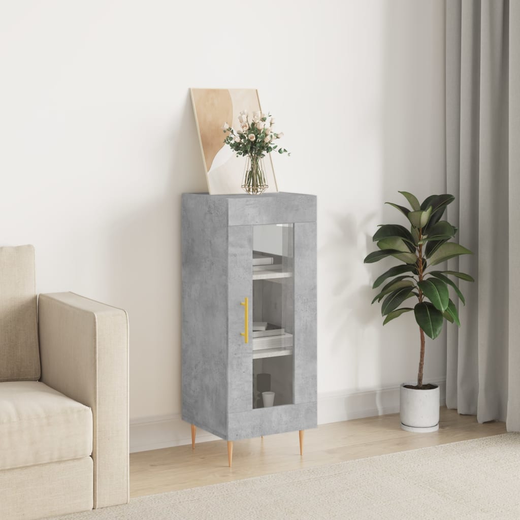 Sideboard Concrete Grey 34.5x34x90 cm Engineered Wood
