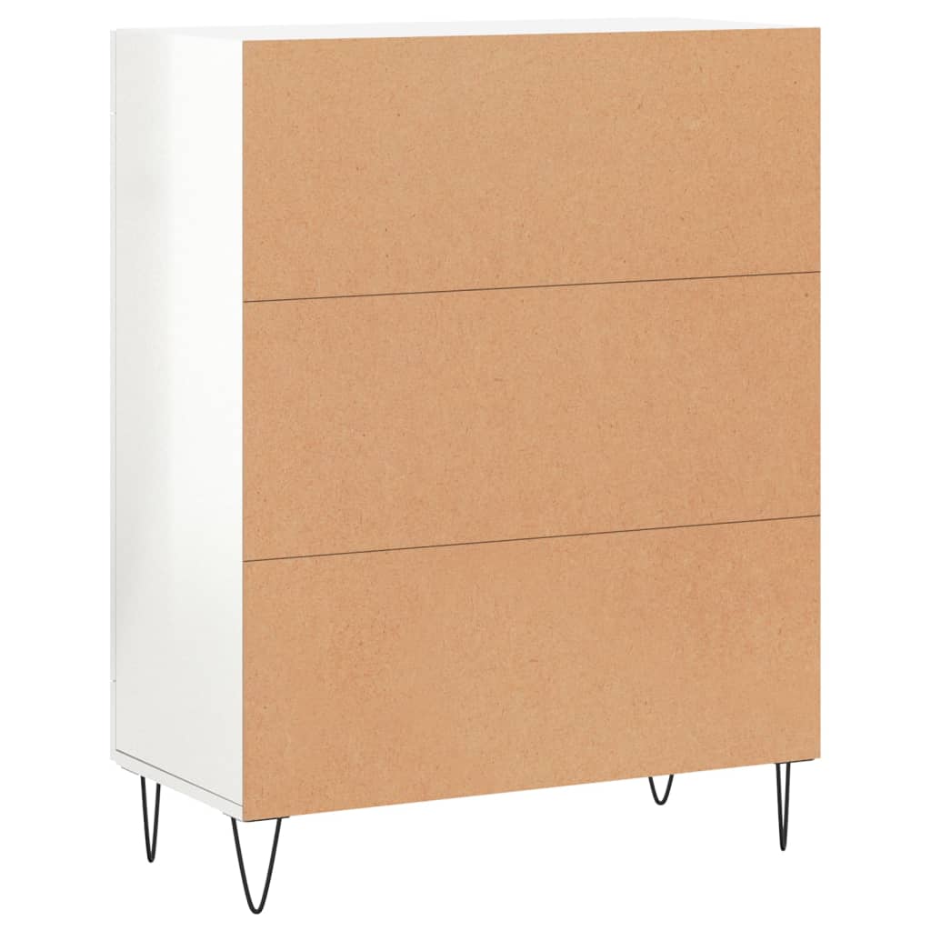 Sideboard High Gloss White 69.5x34x90 cm Engineered Wood