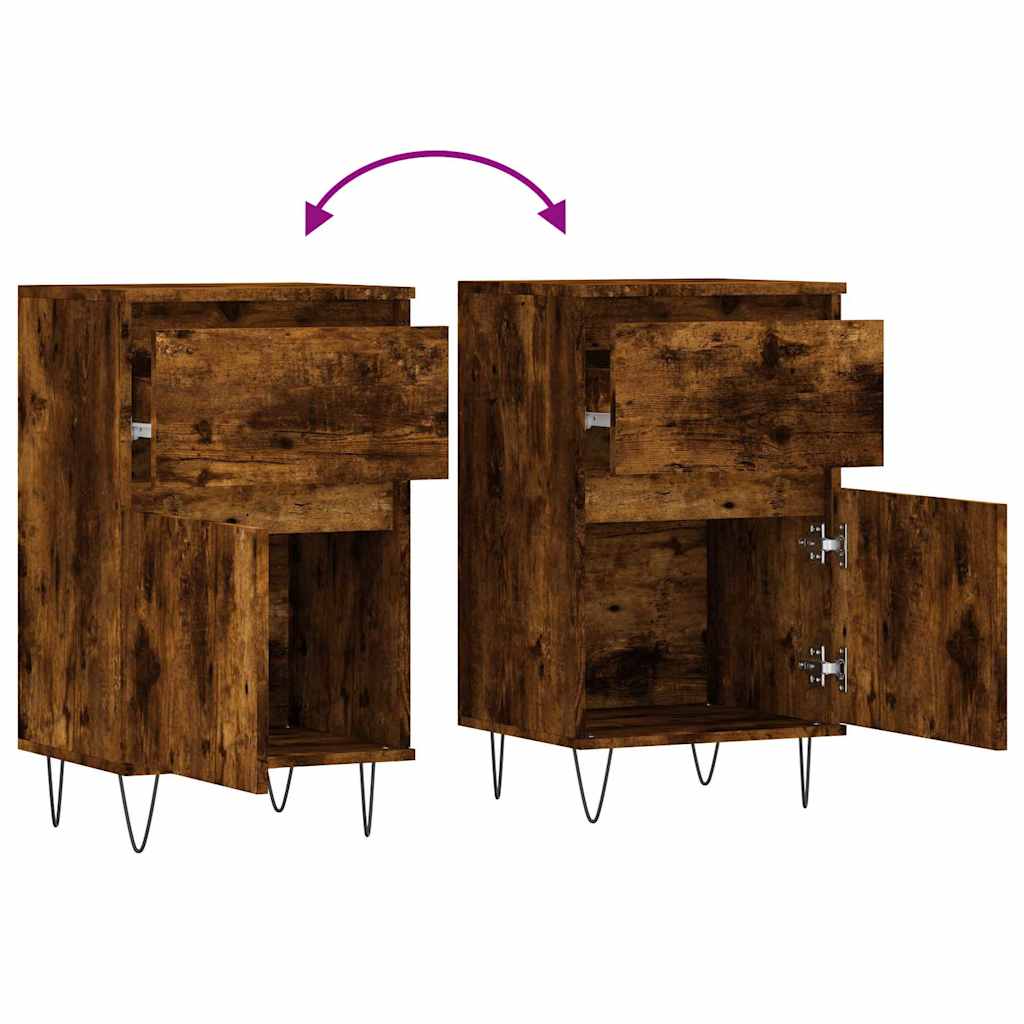 Sideboard Smoked Oak 40x35x70 cm Engineered Wood