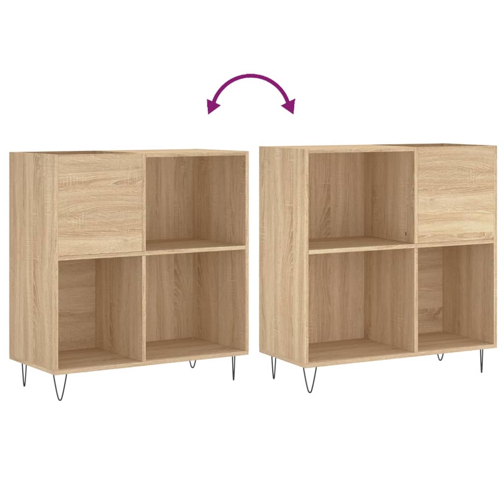 Record Cabinet | Sonoma oak | Engineered wood | Medium | Record Cabinet