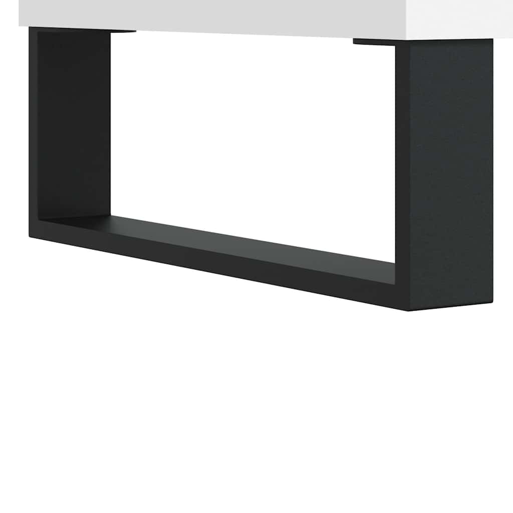 Record Cabinet White 84.5x38x89 cm Engineered Wood