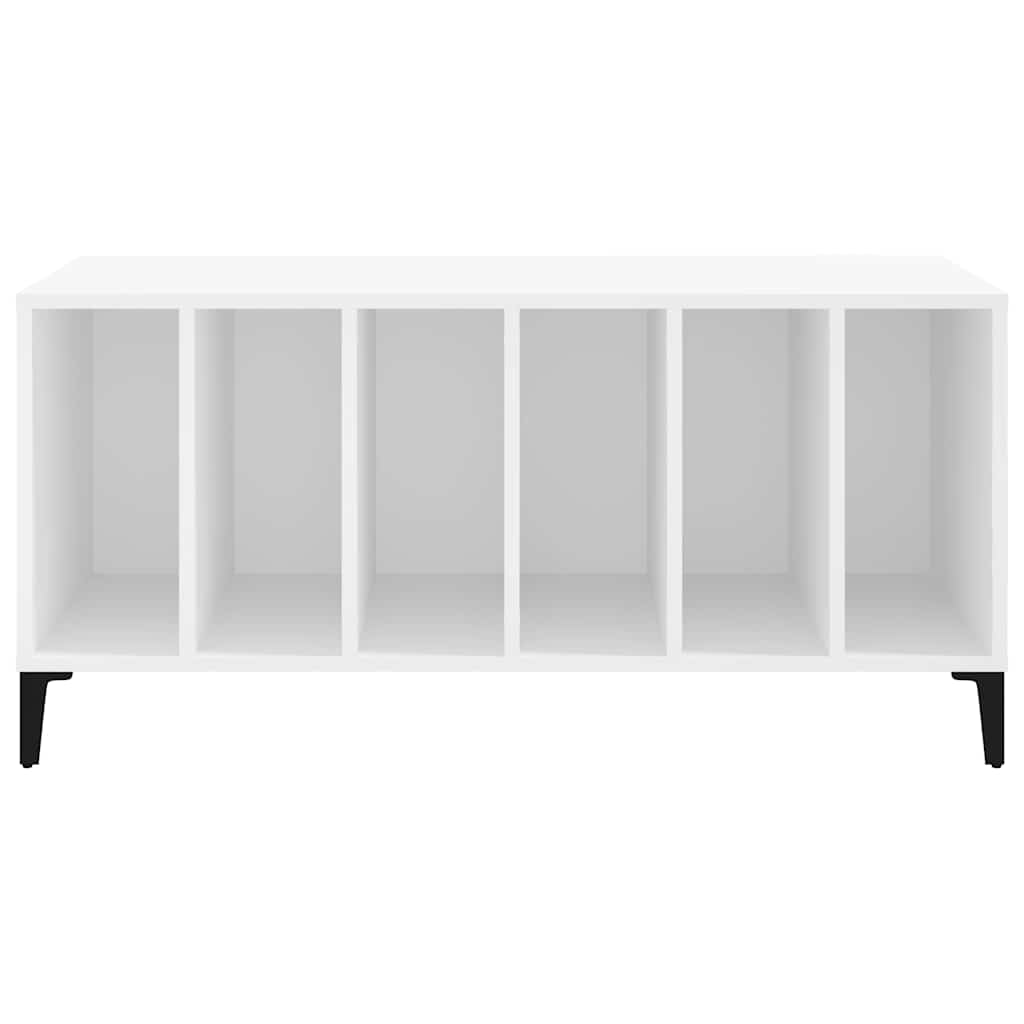 Record Cabinet White 100x38x48 cm Engineered Wood