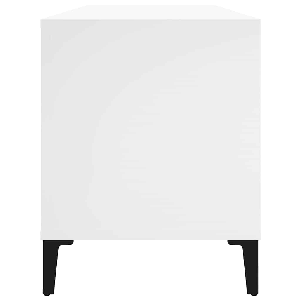 Record Cabinet White 100x38x48 cm Engineered Wood
