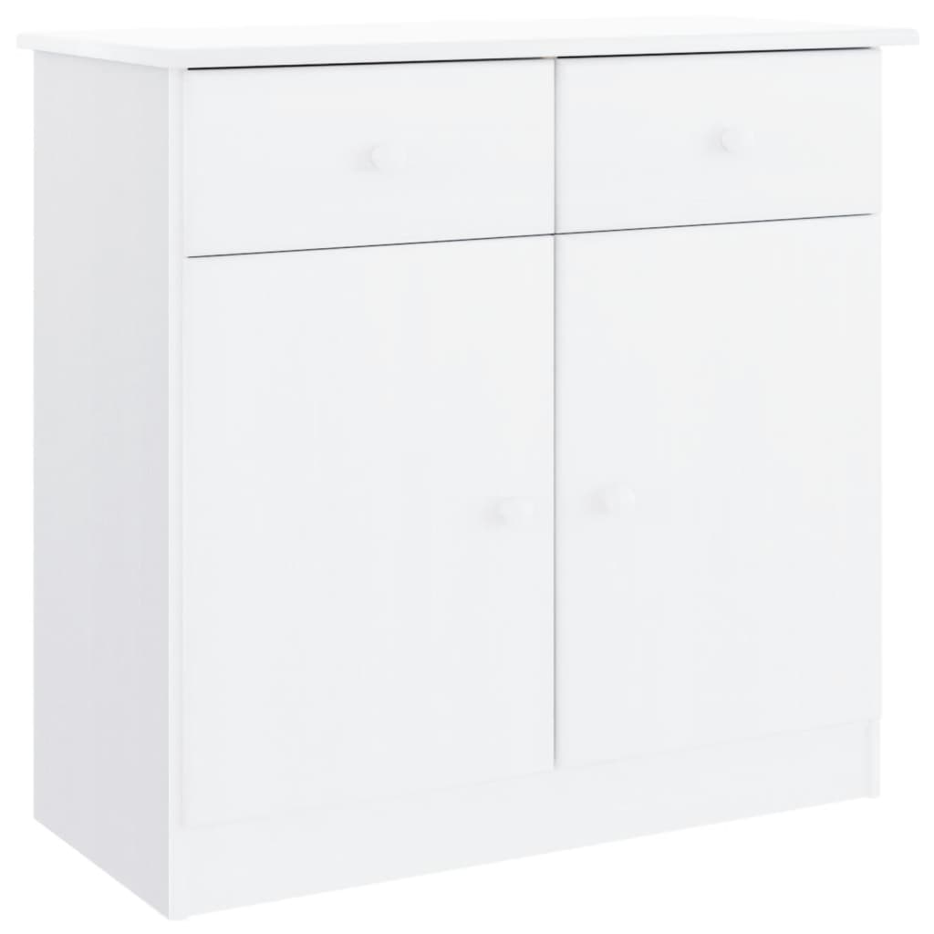 Highboard ALTA White 77x35x165 cm Solid Wood Pine