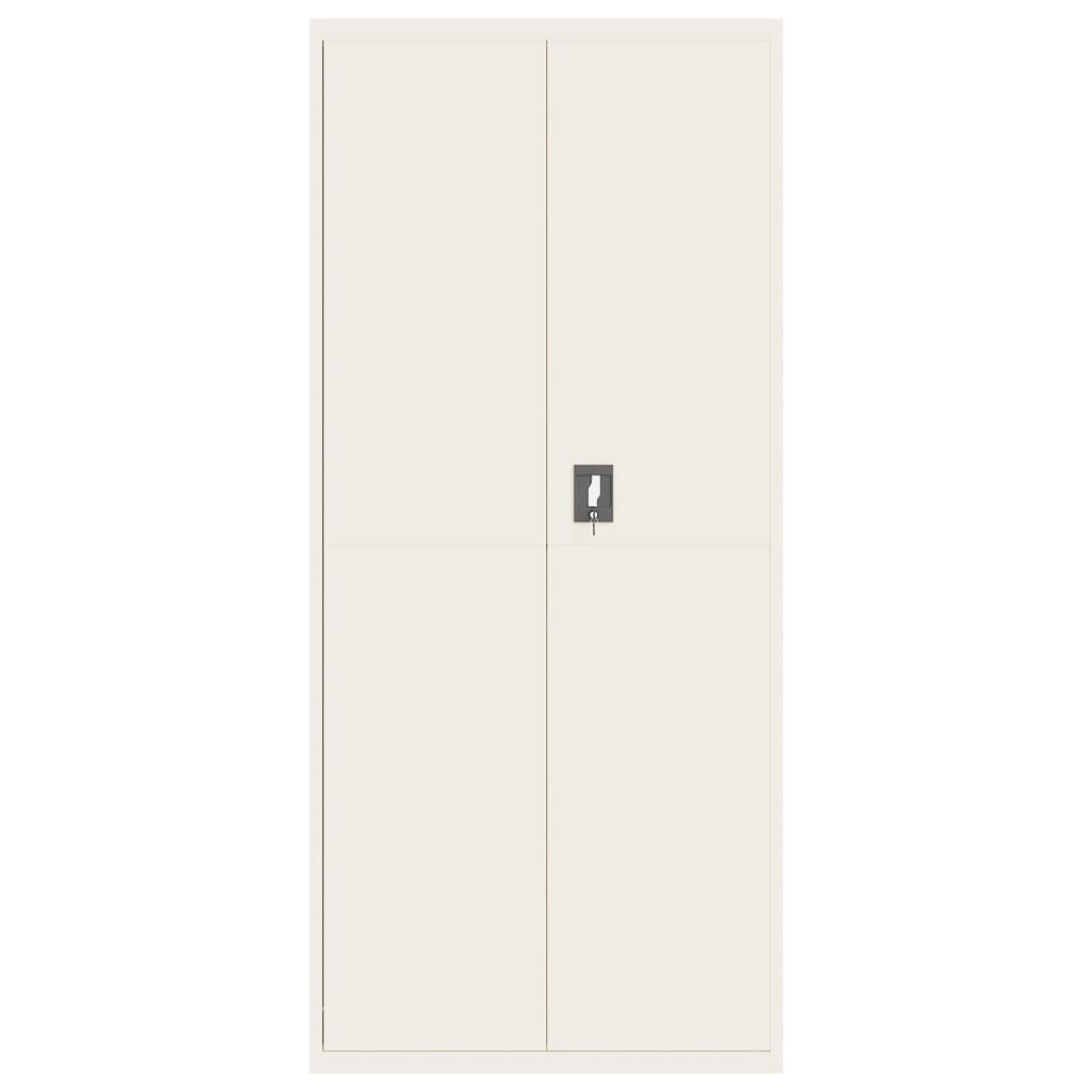 File Cabinet White 90x40x200 cm Steel