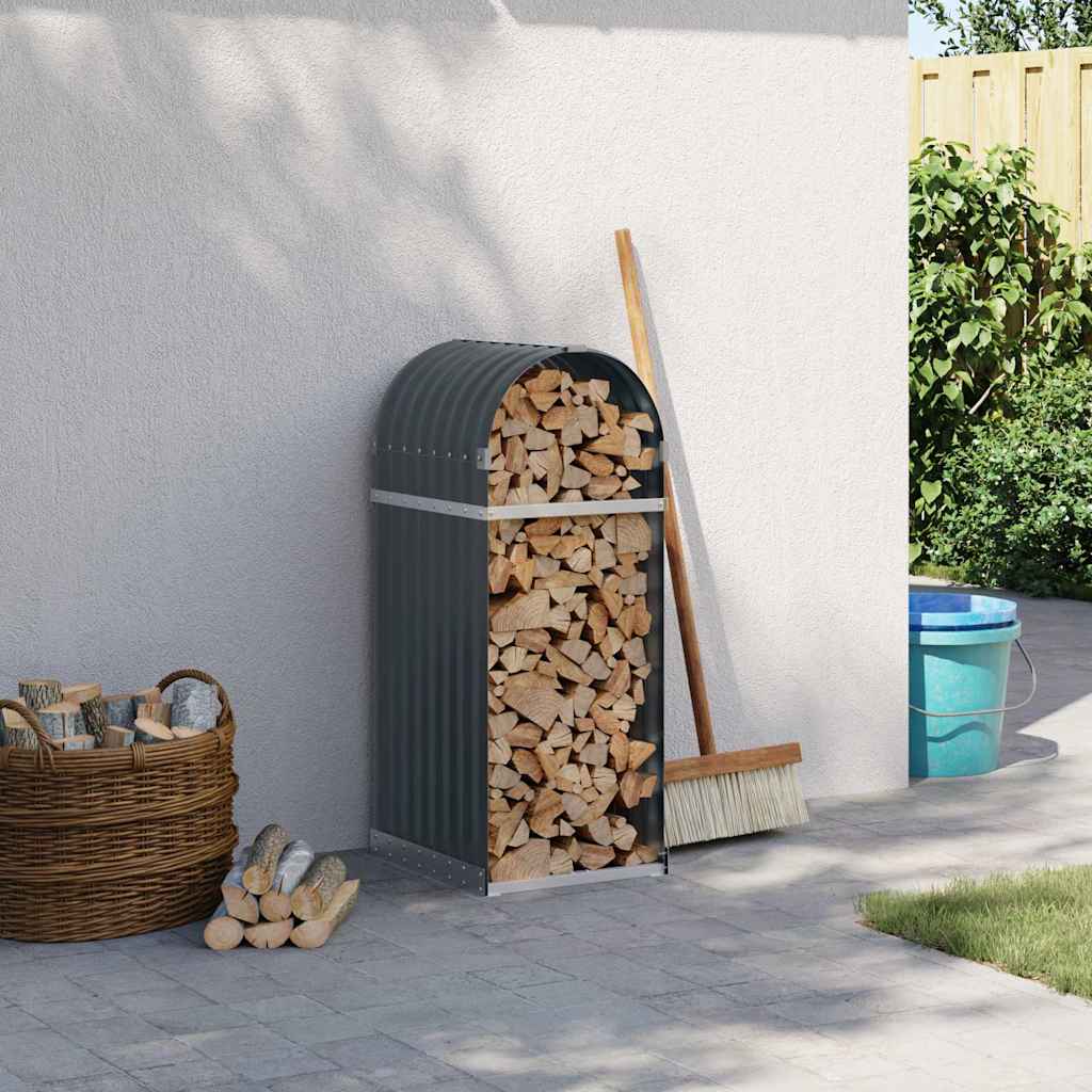 Log Holder Anthracite 40x45x100 cm Galvanised Steel