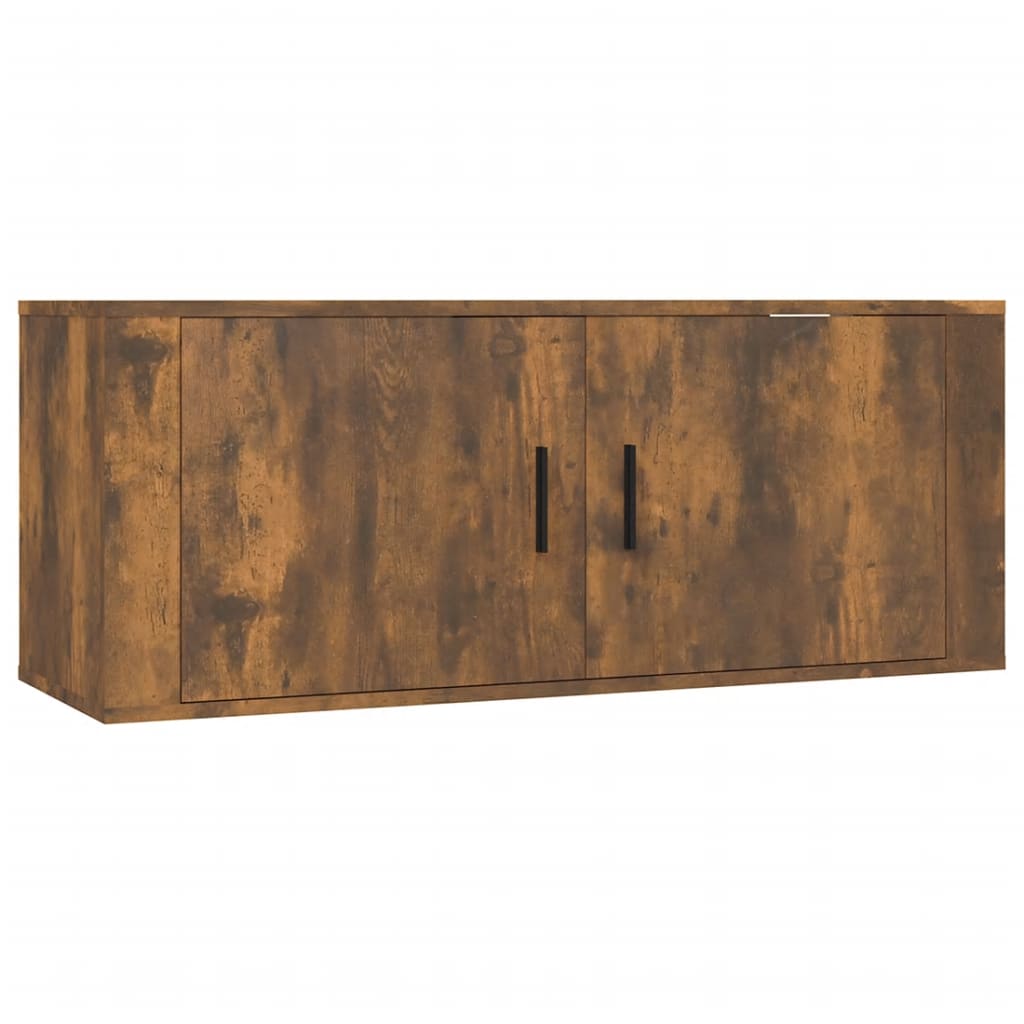 2 Piece TV Cabinet Set Smoked Oak Engineered Wood