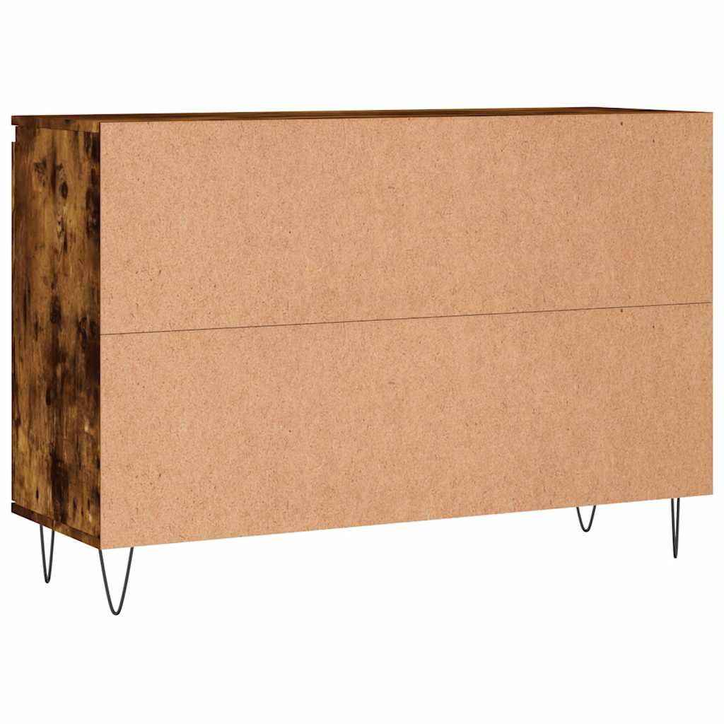 Sideboard Smoked Oak 101.5x35x70 cm Engineered Wood