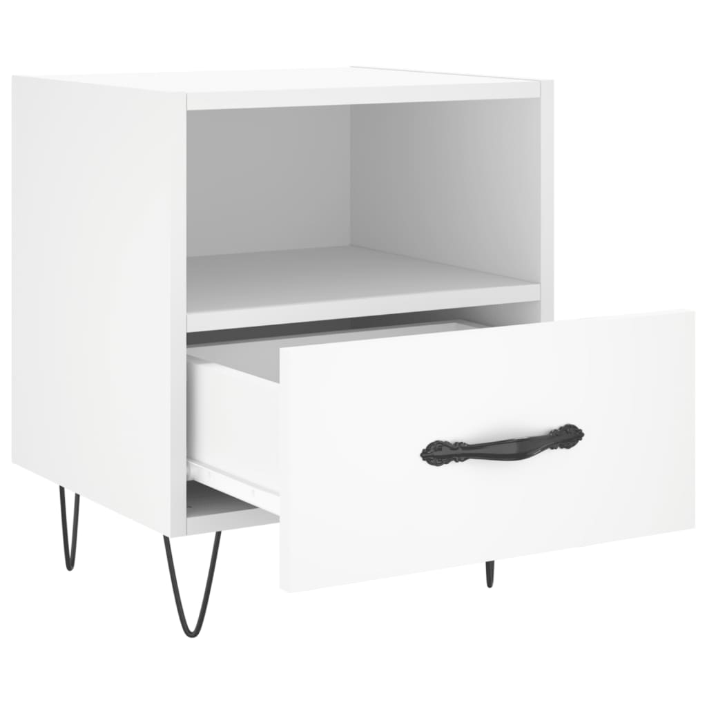 Bedside Cabinets 2 pcs White 40x35x47,5 cm Engineered Wood