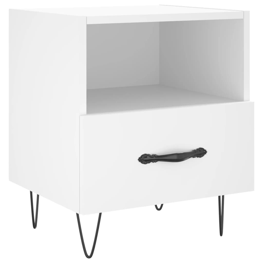 Bedside Cabinets 2 pcs White 40x35x47,5 cm Engineered Wood