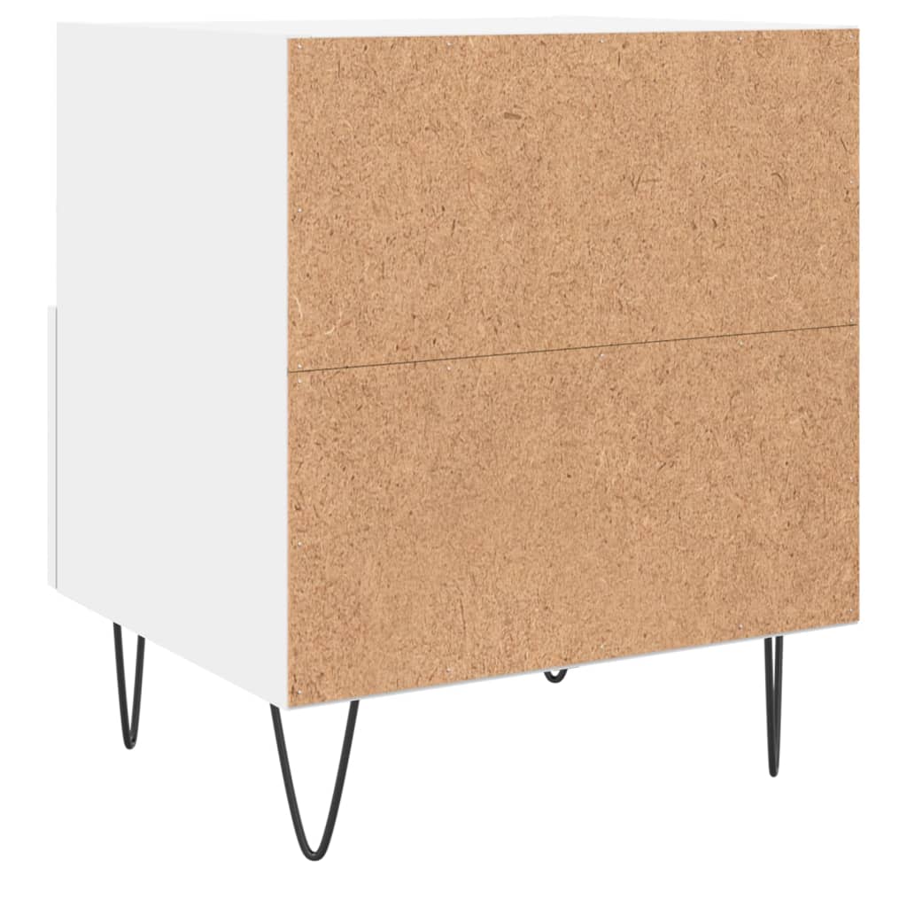 Bedside Cabinets 2 pcs White 40x35x47,5 cm Engineered Wood
