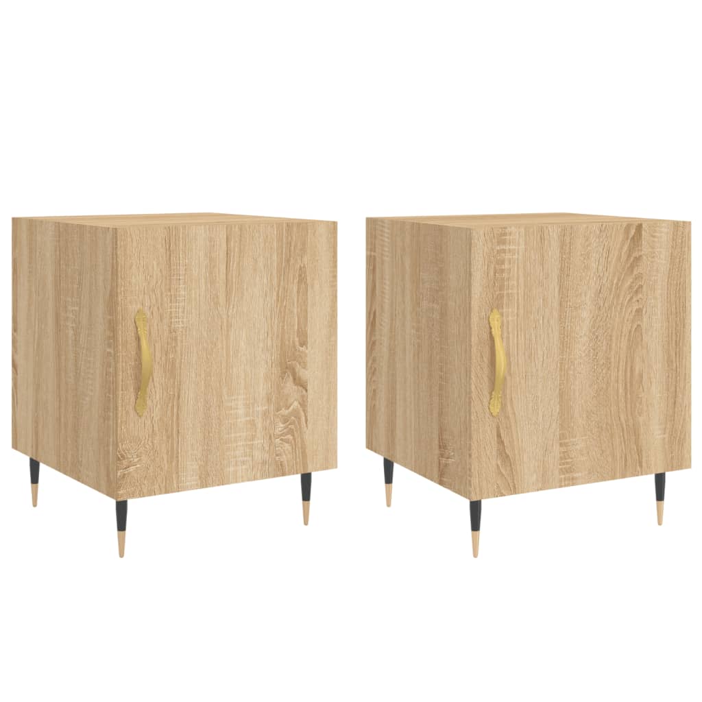 Bedside Cabinets 2 pcs Sonoma Oak 40x40x50 cm Engineered Wood