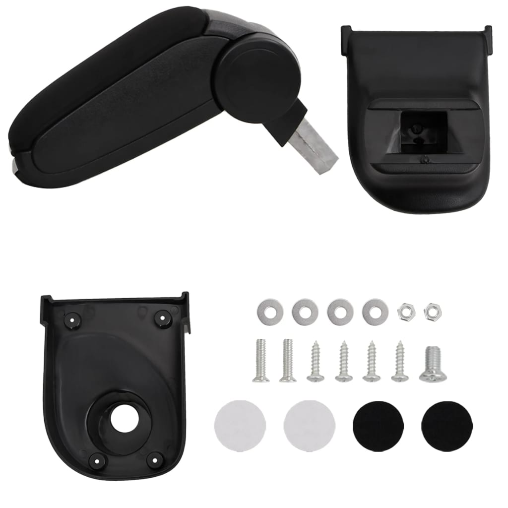 Car Armrest for RENAULT CLIO LHD MK4 (2013) Black 15x35x(30-47) cm ABS