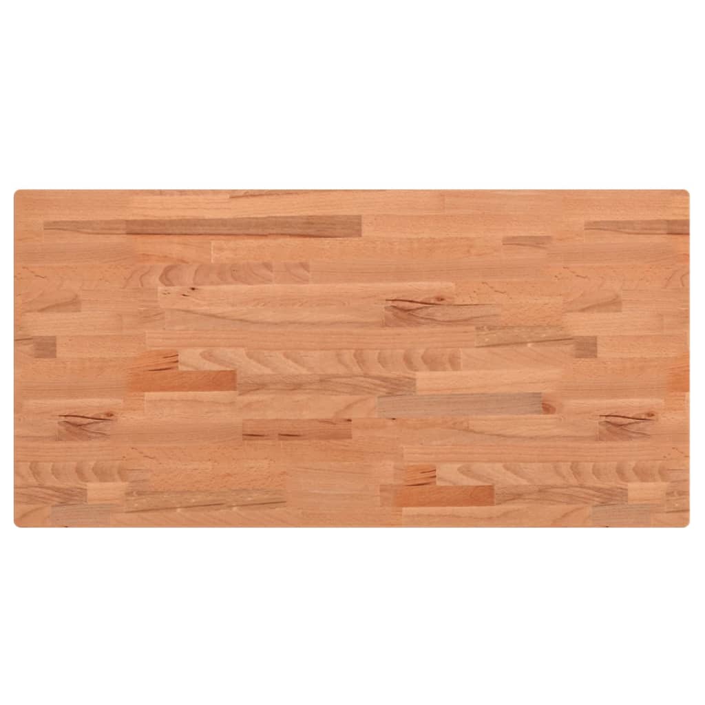 Table Top 80x40x1,5 cm Rectangular Solid Wood Beech