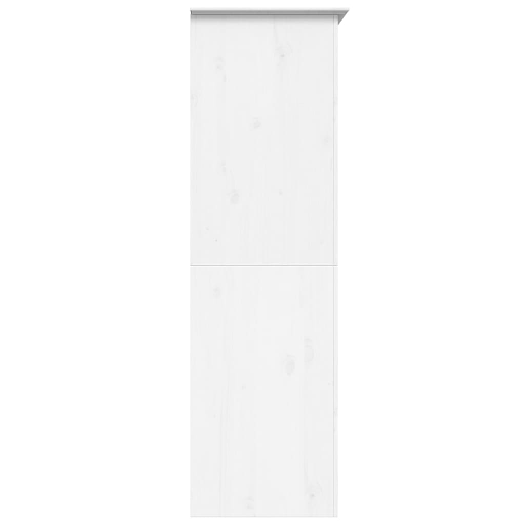 Wardrobe "BODO" White 99x53,5x173 cm Solid Wood Pine