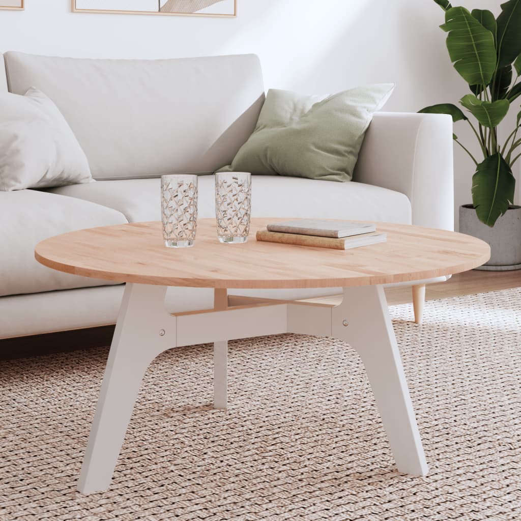 Table Top Ø90x1.5 cm Round Solid Wood Beech