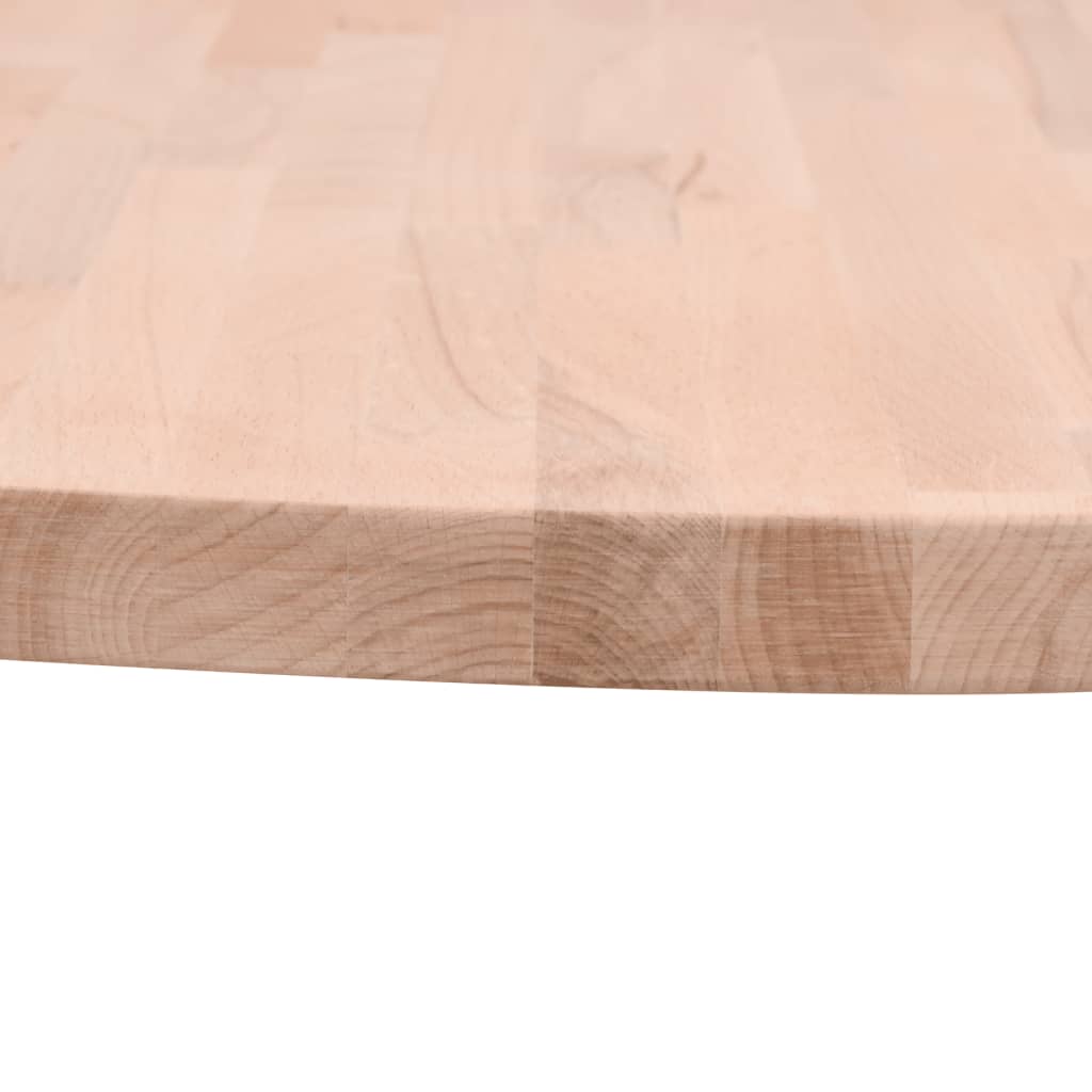 Table Top Ø60x4 cm Round Solid Wood Beech