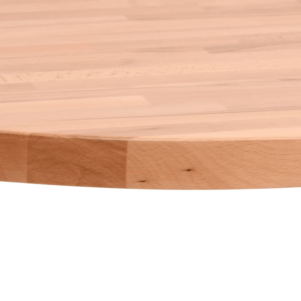 Table Top Ø60x1.5 cm Round Solid Wood Beech