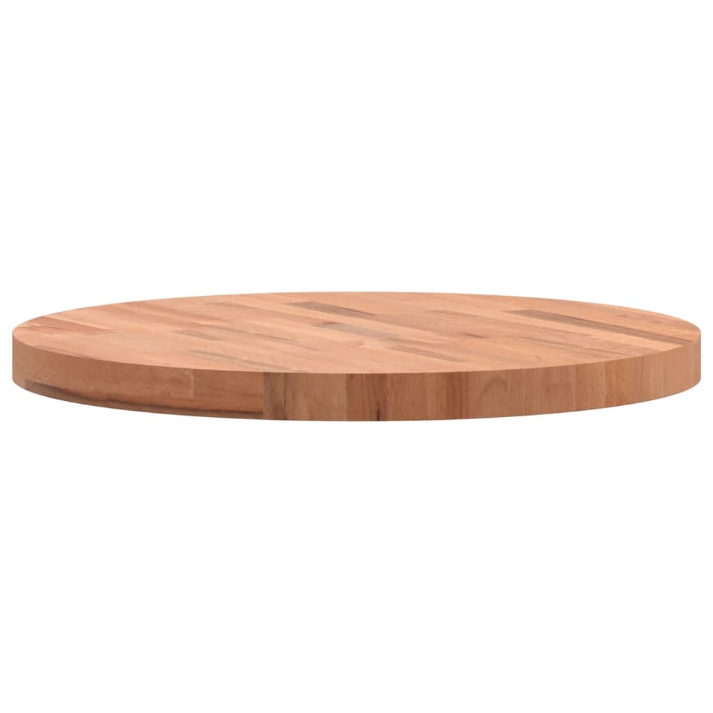 Table Top Ø60x4 cm Round Solid Wood Beech