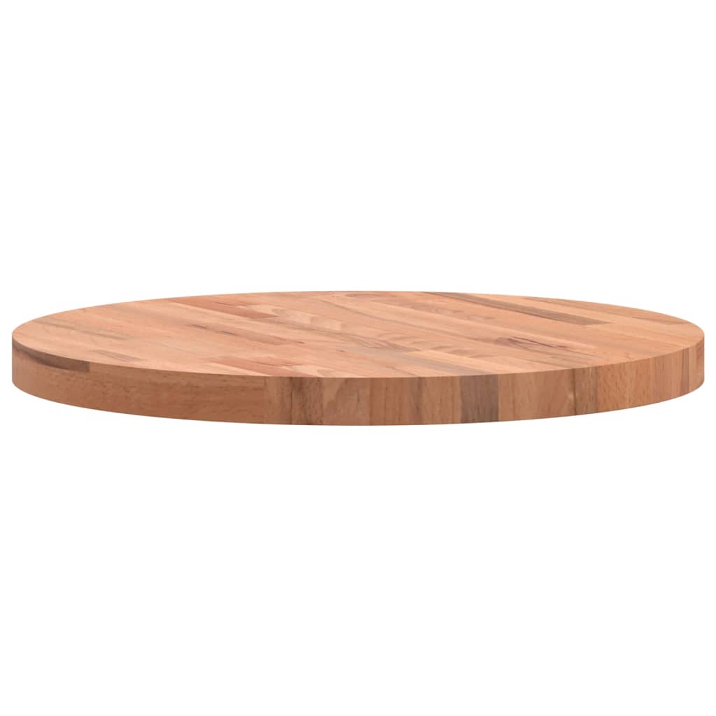 Table Top Ø60x4 cm Round Solid Wood Beech